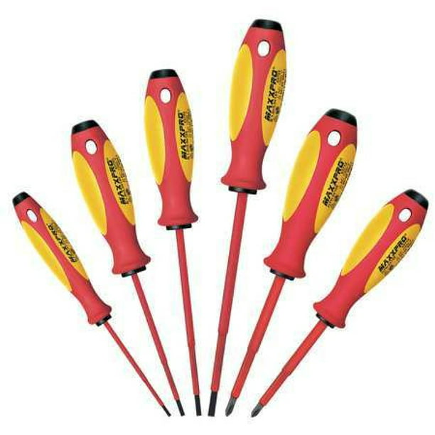 4 Pcs Insulated Screwdriver Set Electrician Magnetic Driver Phillips Slotted Nut